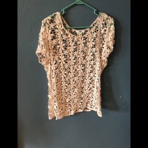 Crochet peach top
